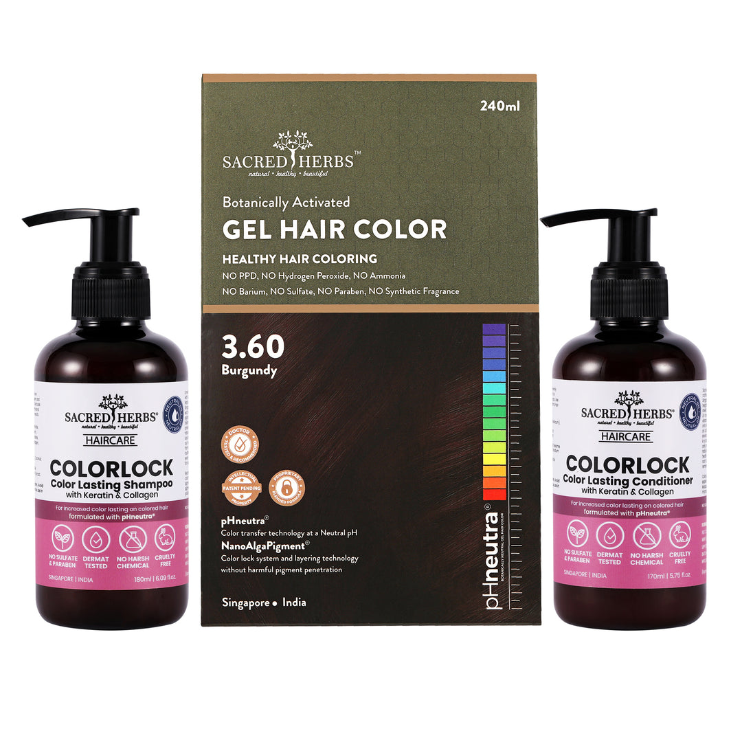 Sacred Herbs Color Lock Hair Care: Complete Hair Color Premium Pack