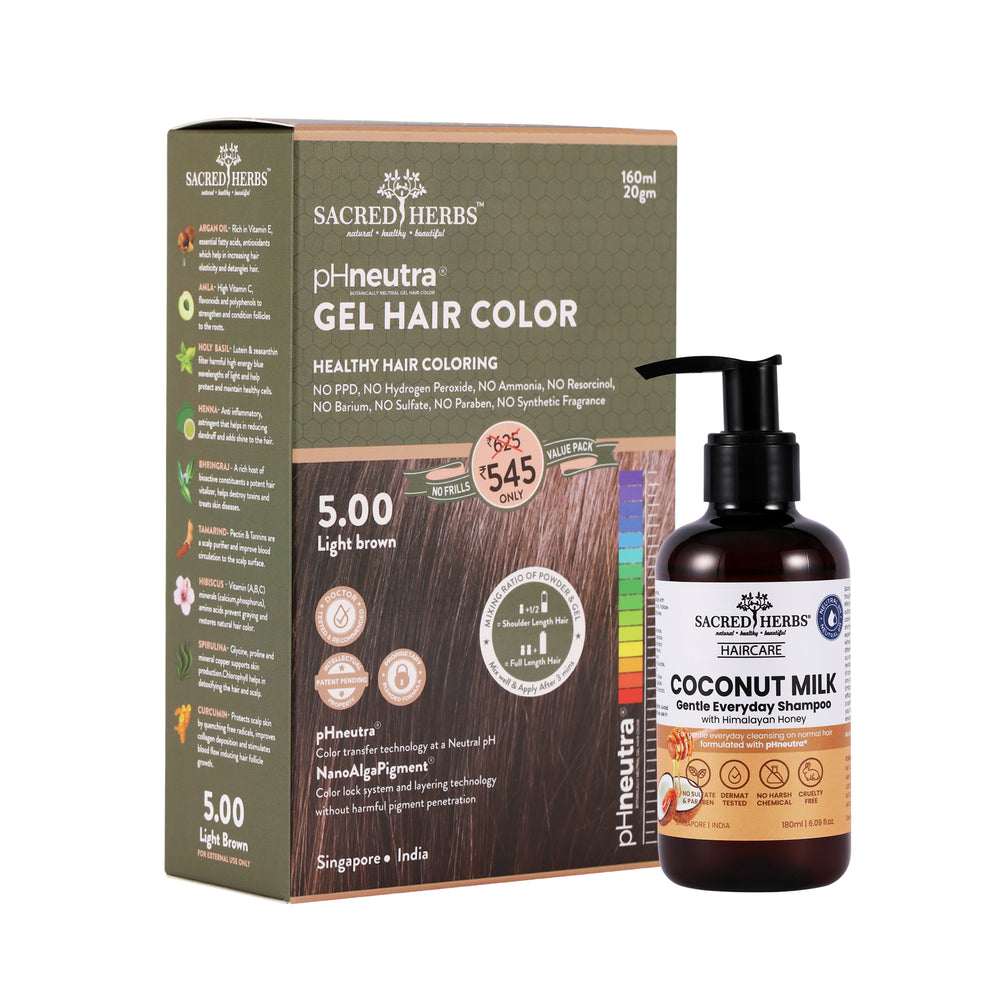 Sacred Herbs Coconut Milk Shampoo+ Hair Color Value Pack