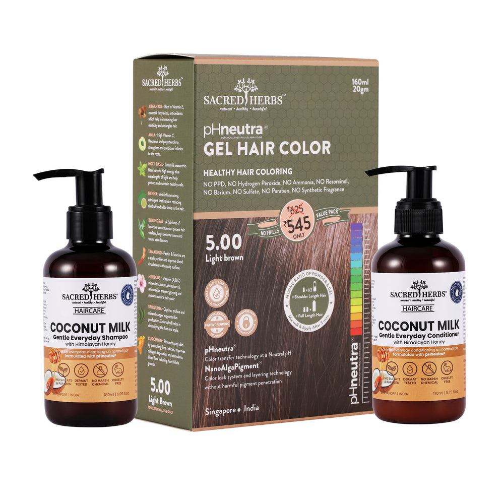 Sacred Herbs Coconut Milk Hair Care: Complete Hair Color Premium Pack