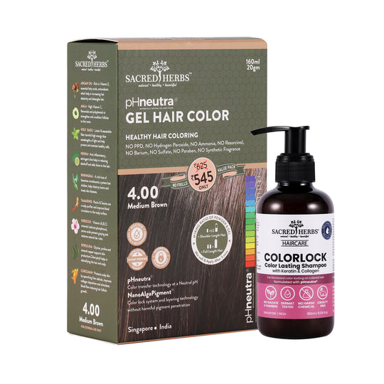 Sacred Herbs Color Lock Shampoo+ Hair Color Value Pack