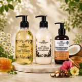 Herbal Fusion Body Cleanser + Body Lotion + Coconut Shampoo