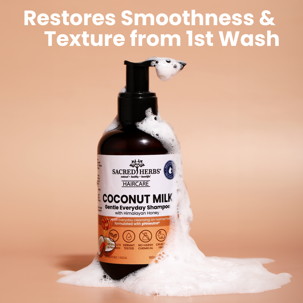 Sacred Herbs Coconut Milk Gentle Cleansing Shampoo with Himalayan Honey
