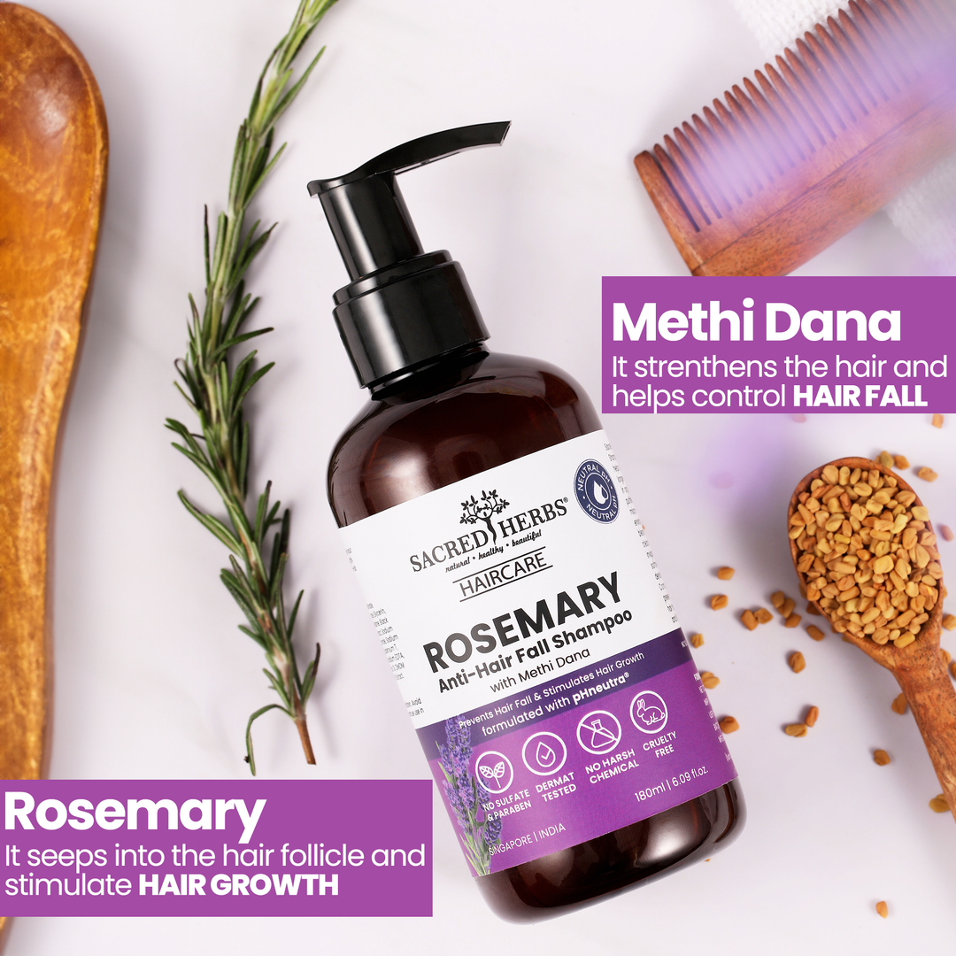 Sacred Herbs Rosemary Anti-Hair Fall Shampoo with Rosemary & Methi Dana