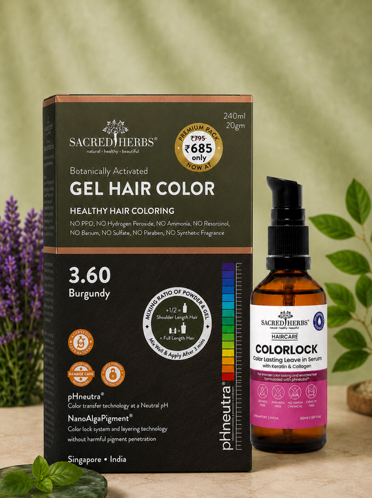 Sacred Herbs® Damage Free pH Neutral Gel Colour - Available in 5 Shades (Premium Pack)