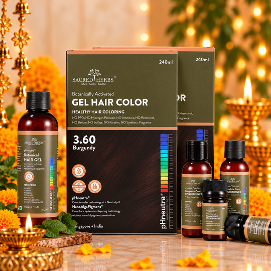 Sacred Herbs® Damage Free pH Neutral Gel Hair Color - Available in 5 Shades (Premium Pack) (Pack Of 2)
