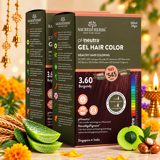 Sacred Herbs® Damage Free pH Neutral Gel Color - Available in 5 Shades Value Pack (Pack Of 2)