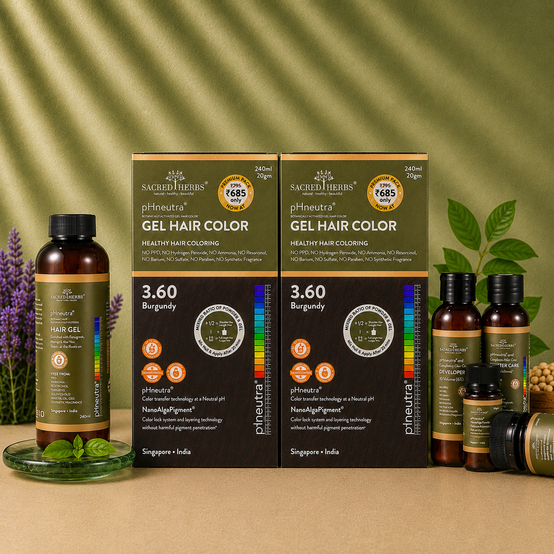 Sacred Herbs® Damage Free pH Neutral Gel Colour - Available in 5 Shades (Premium Pack)