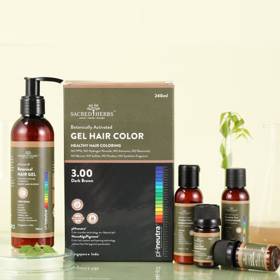 Sacred Herbs® Damage Free pH Neutral Gel Color(Premium Pack)-Dark Brown 3.00