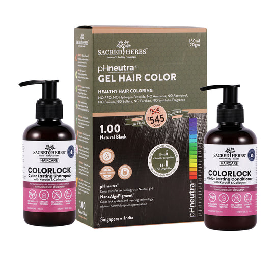 Sacred Herbs Color Lock Hair Care: Complete Hair Color Value Pack