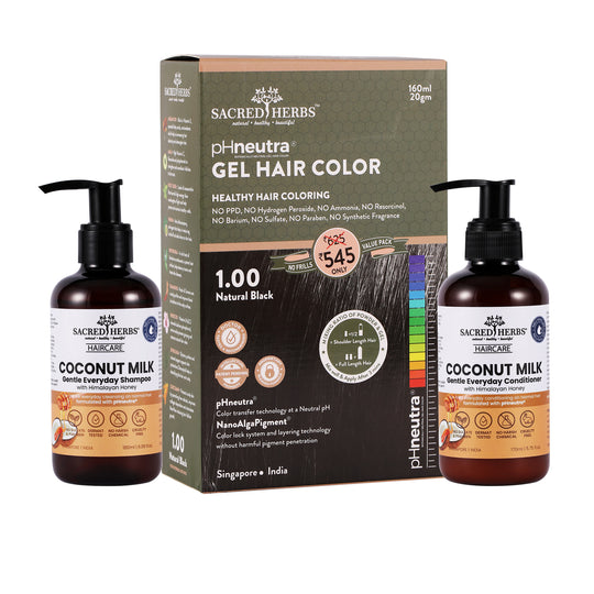 Sacred Herbs Coconut Milk Hair Care: Complete Hair Color Premium Pack