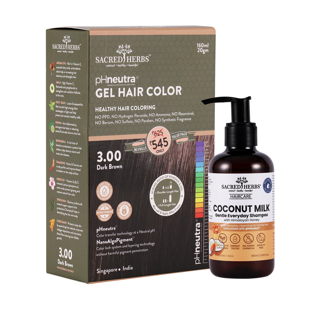 Sacred Herbs Coconut Milk Shampoo+ Hair Color Value Pack