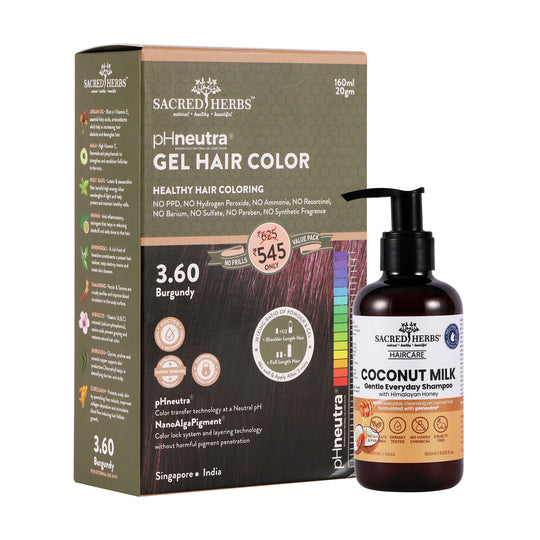 Sacred Herbs Coconut Milk Shampoo+ Hair Color Value Pack