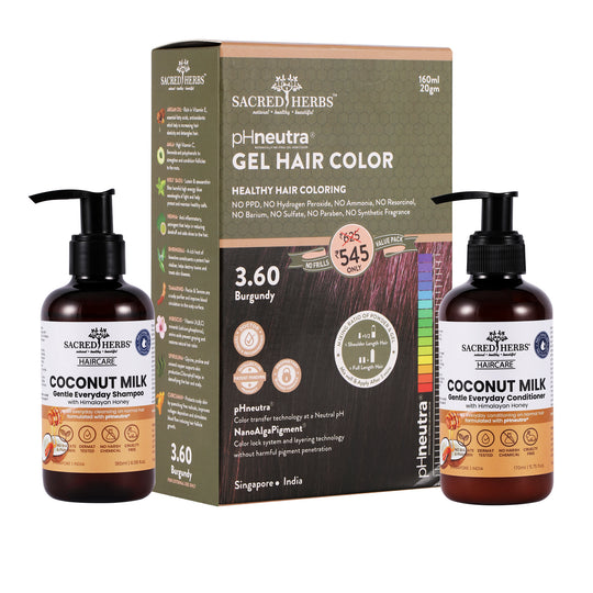 Sacred Herbs Coconut Milk Hair Care: Complete Hair Color Premium Pack