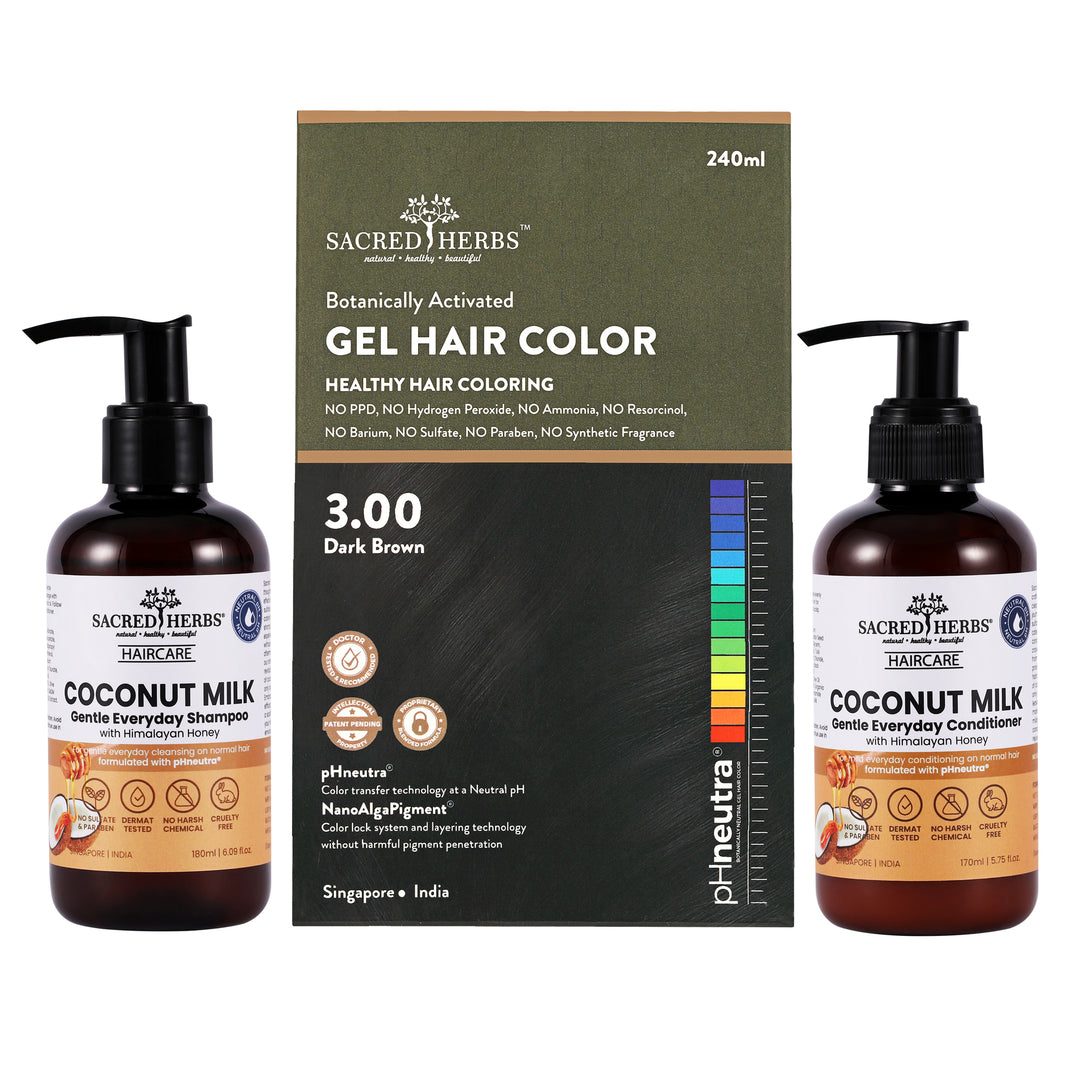 Sacred Herbs Coconut Milk Hair Care: Complete Hair Color Premium Pack