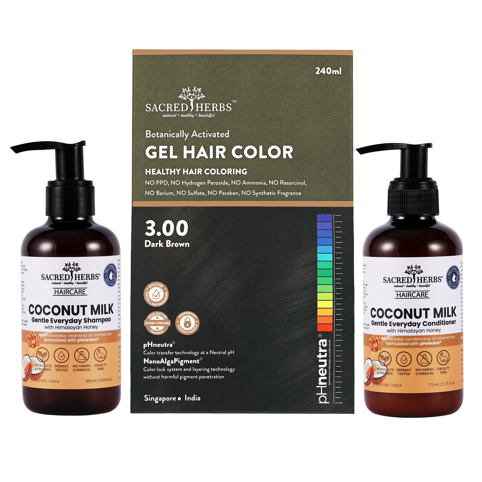 Sacred Herbs Coconut Milk Hair Care: Complete Hair Color Premium Pack