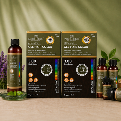 Sacred Herbs® Damage Free pH Neutral Gel Hair Colour - Available in 5 Shades (Premium Pack) (Pack Of 2)