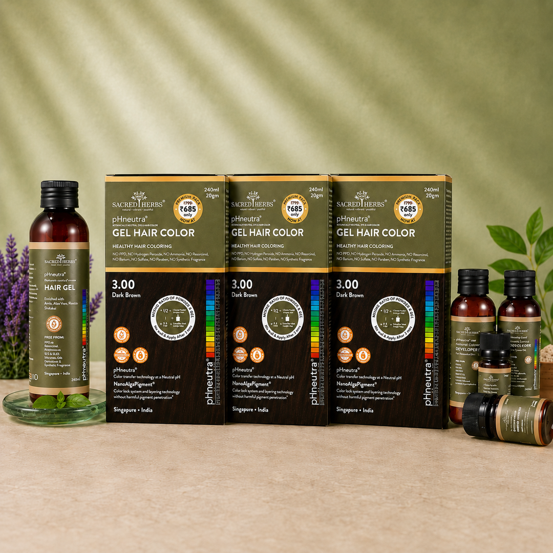 Sacred Herbs® Damage Free pH Neutral Gel Colour - Available in 5 Shades (Premium Pack)