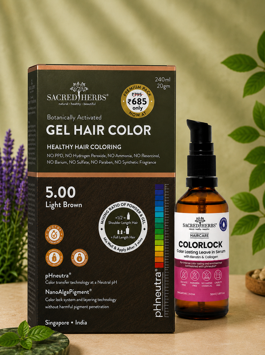 Sacred Herbs® Damage Free pH Neutral Gel Colour - Available in 5 Shades (Premium Pack)
