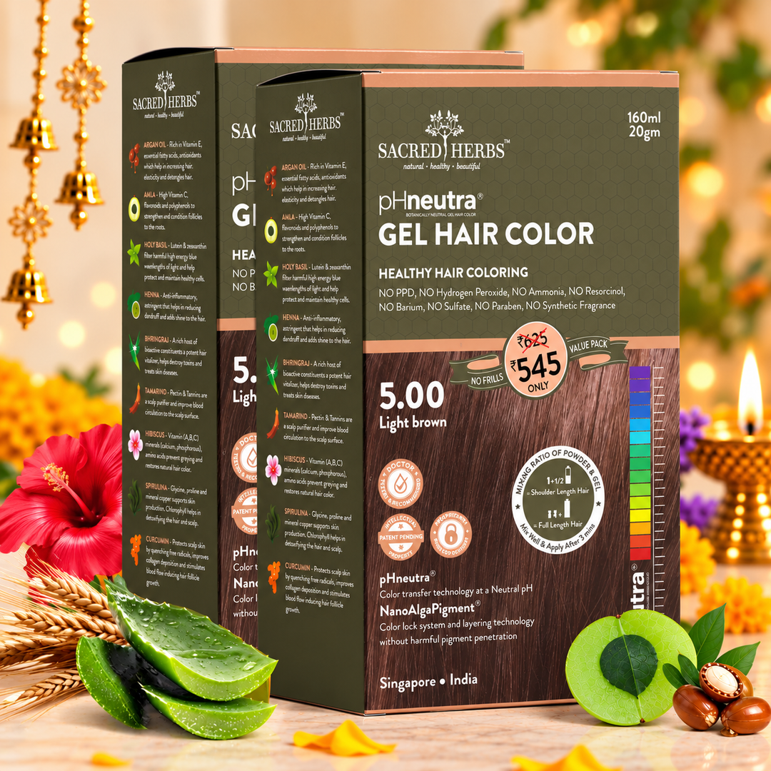 Sacred Herbs® Damage Free pH Neutral Gel Color - Available in 5 Shades Value Pack (Pack Of 2)