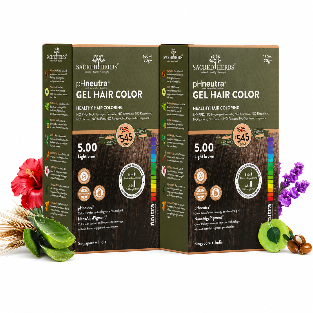 Sacred Herbs® Damage Free pH Neutral Gel Colour - Available in 5 Shades Value Pack (Pack Of 2)