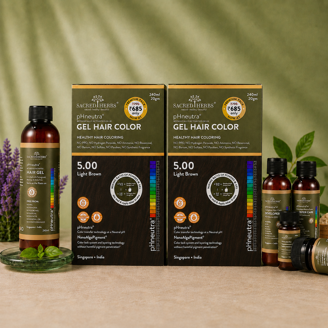 Sacred Herbs® Damage Free pH Neutral Gel Colour - Available in 5 Shades (Premium Pack)