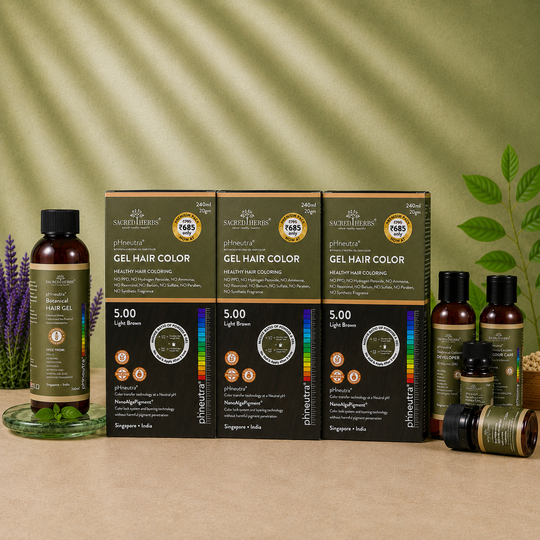 Sacred Herbs® Damage Free pH Neutral Gel Colour - Available in 5 Shades (Premium Pack)