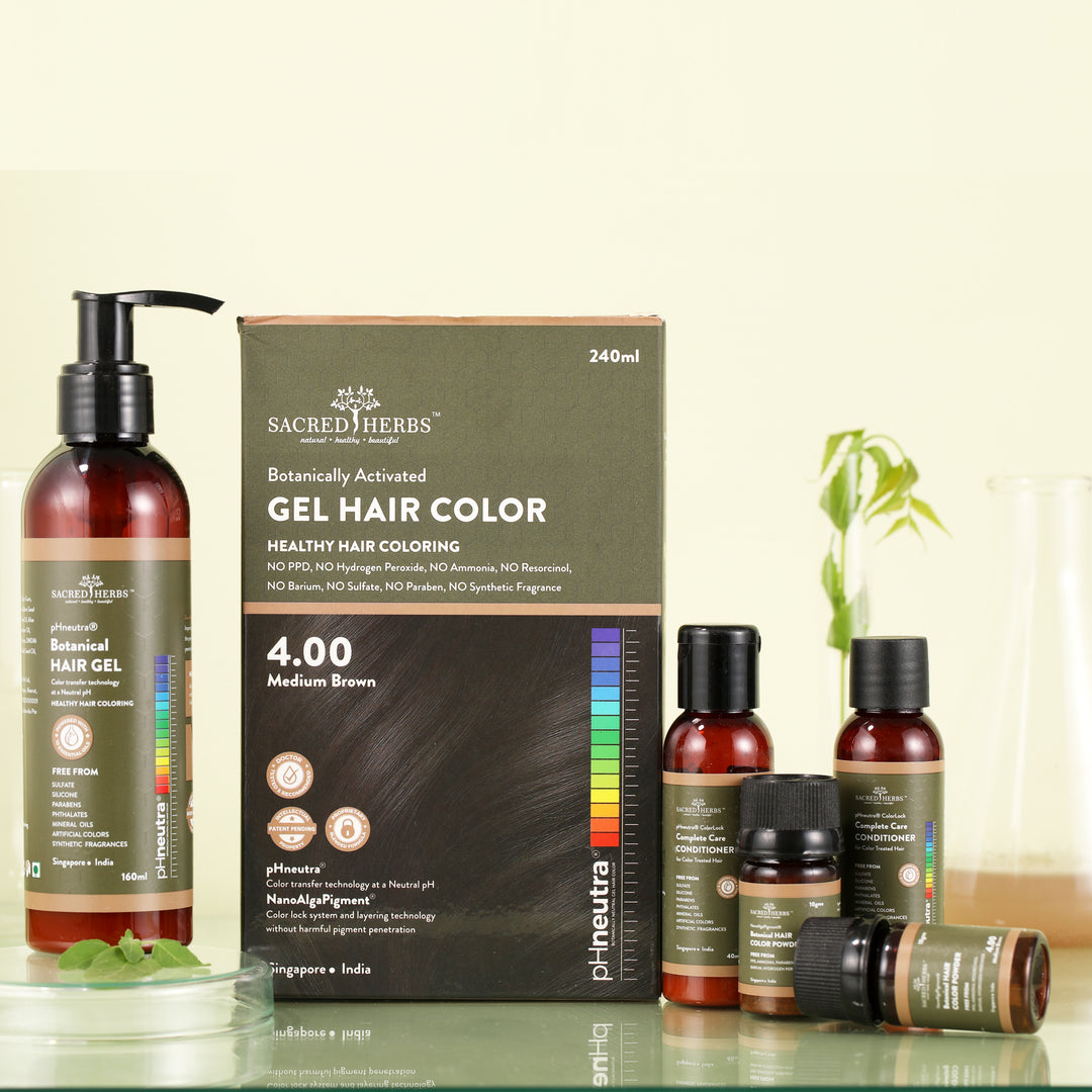 Sacred Herbs® Damage Free pH Neutral Gel Colour-Medium Brown 4.00