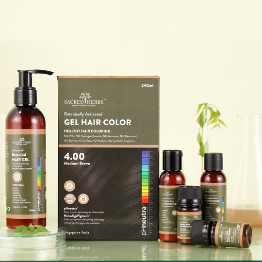 Sacred Herbs® Damage Free pH Neutral Gel Colour-Medium Brown 4.00