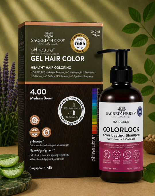 Sacred Herbs® Damage Free pH Neutral Gel Colour - Available in 5 Shades (Premium Pack)