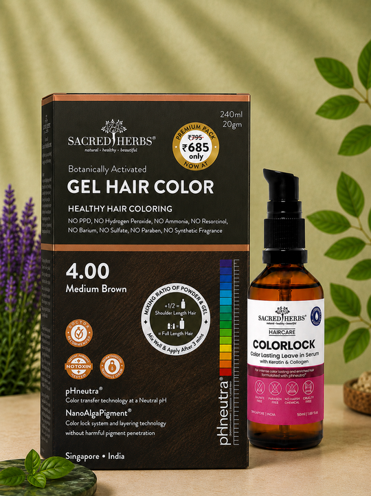 Sacred Herbs® Damage Free pH Neutral Gel Colour - Available in 5 Shades (Premium Pack)