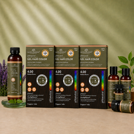 Sacred Herbs® Damage Free pH Neutral Gel Colour - Available in 5 Shades (Premium Pack)