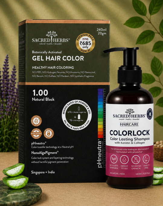 Sacred Herbs® Damage Free pH Neutral Gel Colour - Available in 5 Shades (Premium Pack)