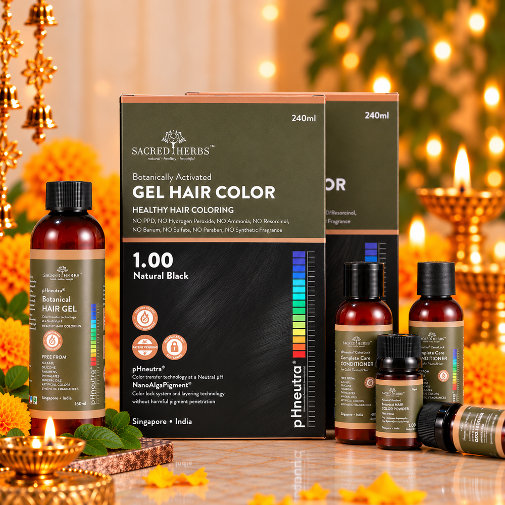 Sacred Herbs® Damage Free pH Neutral Gel Hair Color - Available in 5 Shades (Premium Pack) (Pack Of 2)