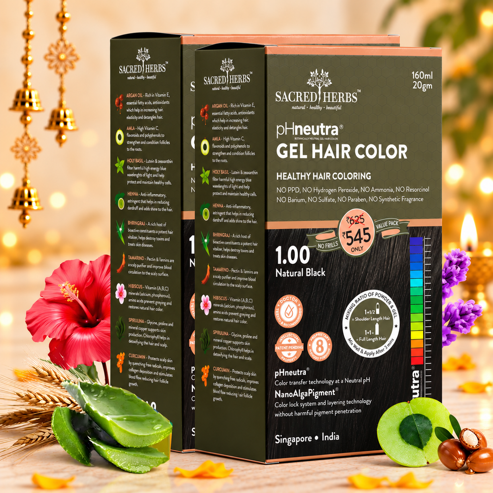 Sacred Herbs® Damage Free pH Neutral Gel Color - Available in 5 Shades Value Pack (Pack Of 2)