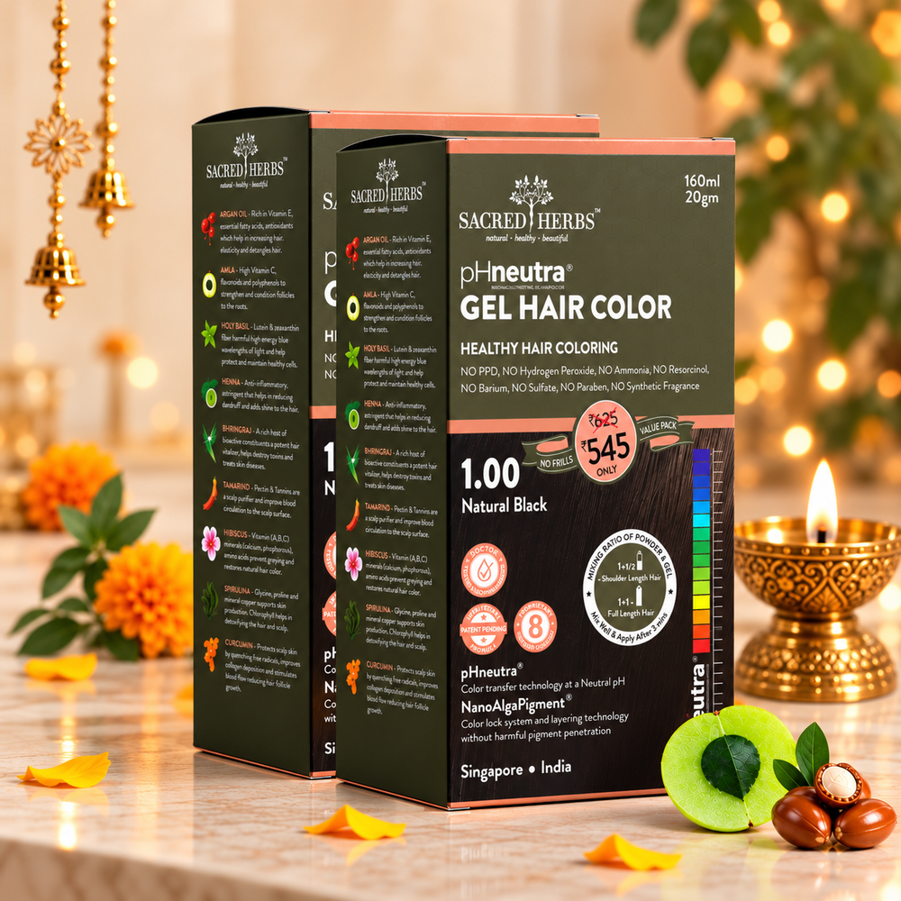 Sacred Herbs® Damage Free pH Neutral Gel Color - Available in 5 Shades Value Pack (Pack Of 2)