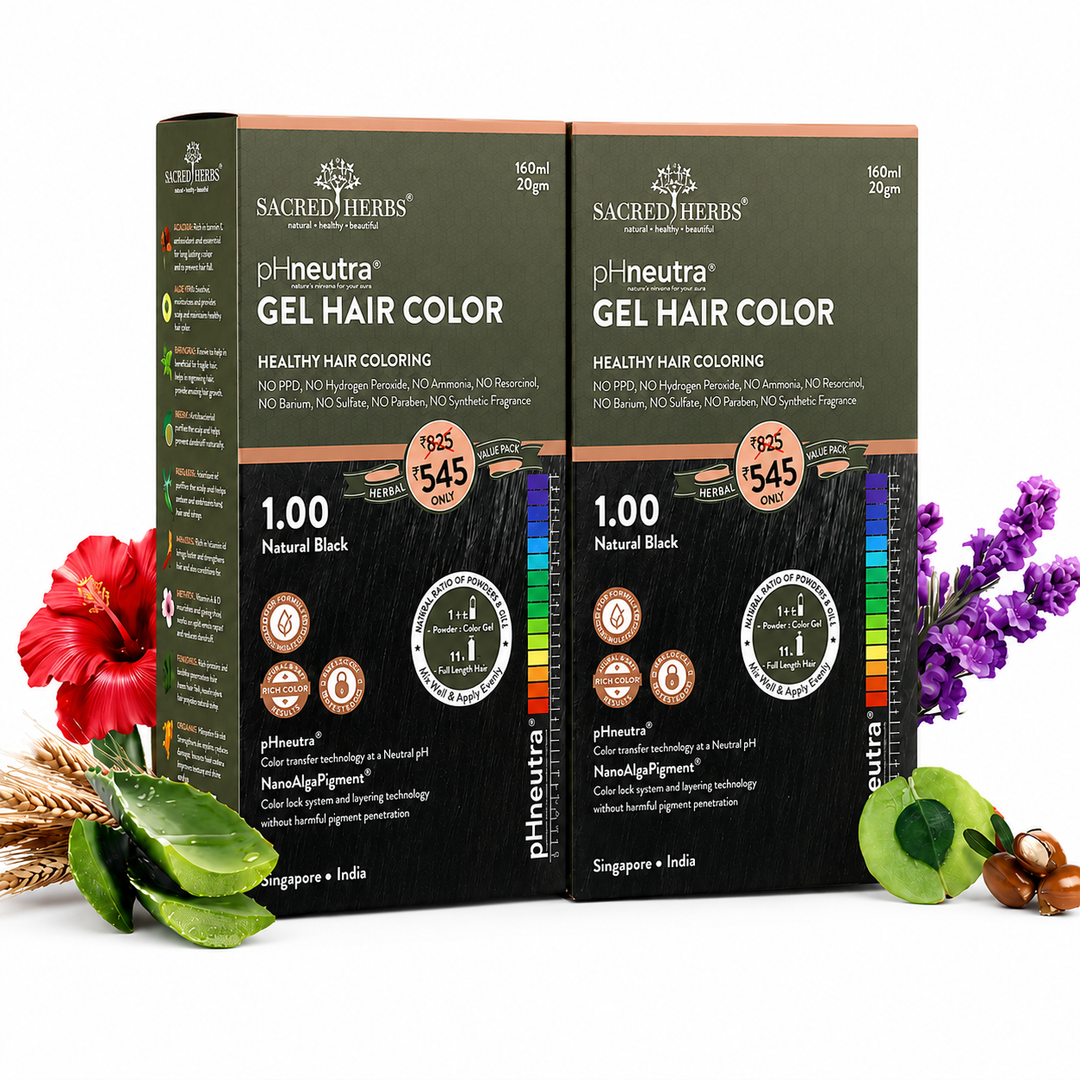 Sacred Herbs® Damage Free pH Neutral Gel Colour - Available in 5 Shades Value Pack (Pack Of 2)