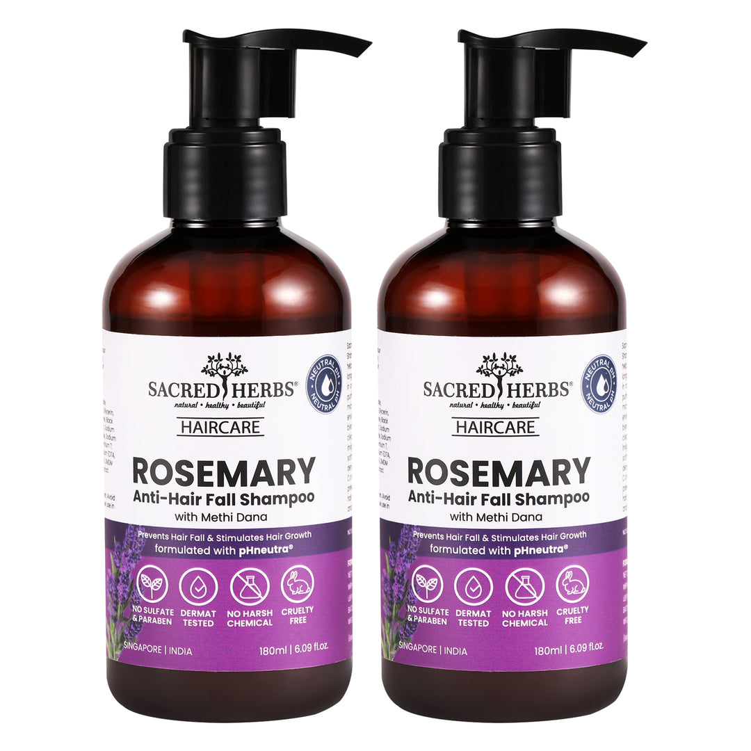 sacred herbs Rosemary Anti-Hair Fall Shampoo with Rosemary & Methi Dana (Pack Of 2)
