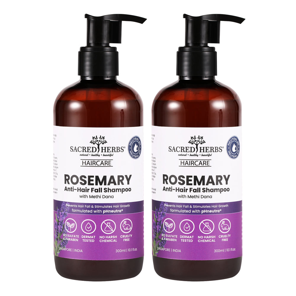 sacred herbs Rosemary Anti-Hair Fall Shampoo with Rosemary & Methi Dana (Pack Of 2)
