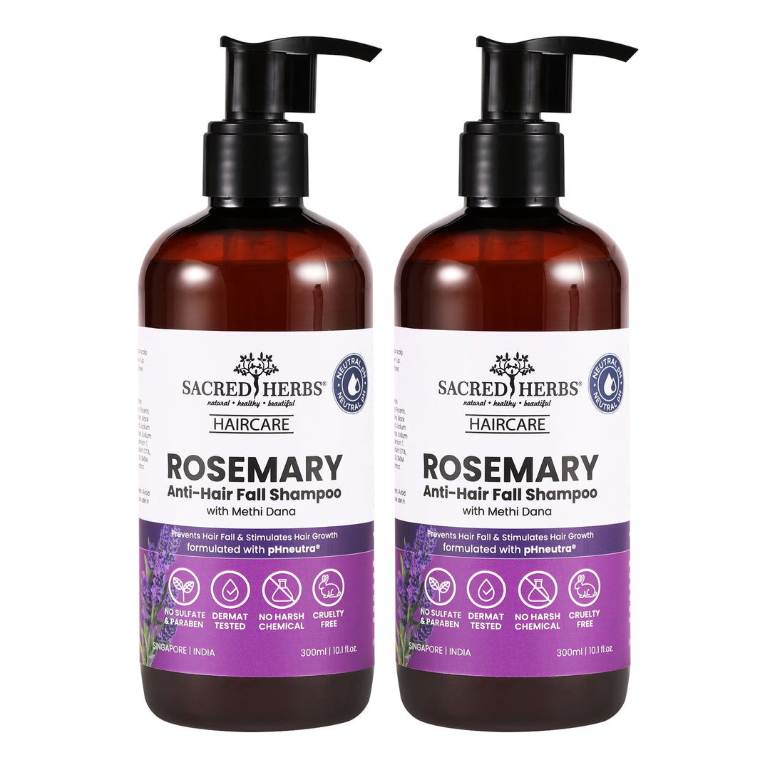 sacred herbs Rosemary Anti-Hair Fall Shampoo with Rosemary & Methi Dana (Pack Of 2)