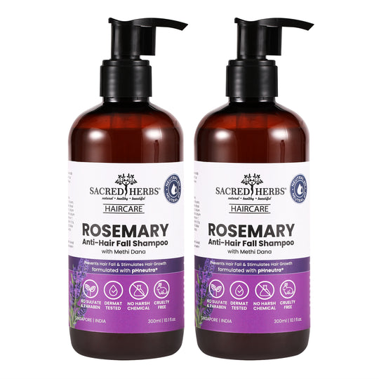 sacred herbs Rosemary Anti-Hair Fall Shampoo with Rosemary & Methi Dana (Pack Of 2)