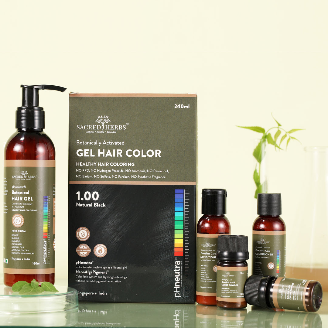 Sacred Herbs® Damage Free pH Neutral Gel Colour-Natural Black 1.00