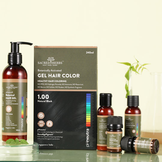 Sacred Herbs® Damage Free pH Neutral Gel Colour-Natural Black 1.00