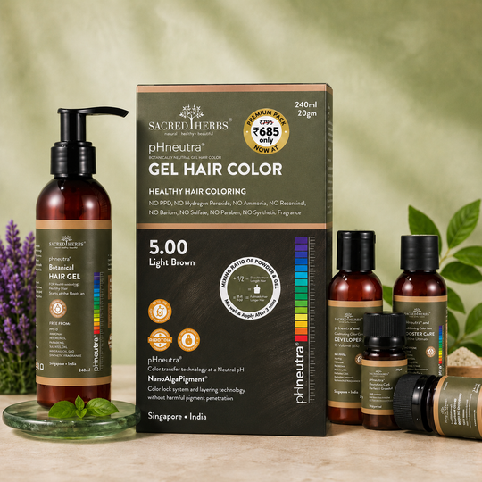 Sacred Herbs® Damage Free pH Neutral Gel Colour(Premium Pack)-Light Brown 5.00