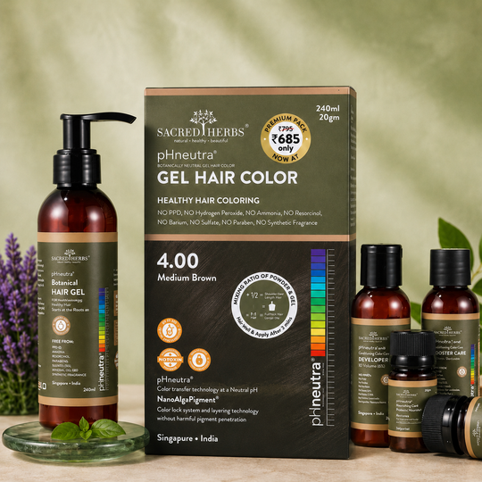 Sacred Herbs® Damage Free pH Neutral Gel Colour(Premium Pack)-Medium Brown 4.00