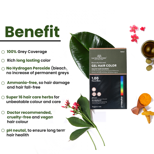 Sacred Herbs Damage Free pH Neutral Gel Colour - Available in 5 Shades (Value Pack) (common)