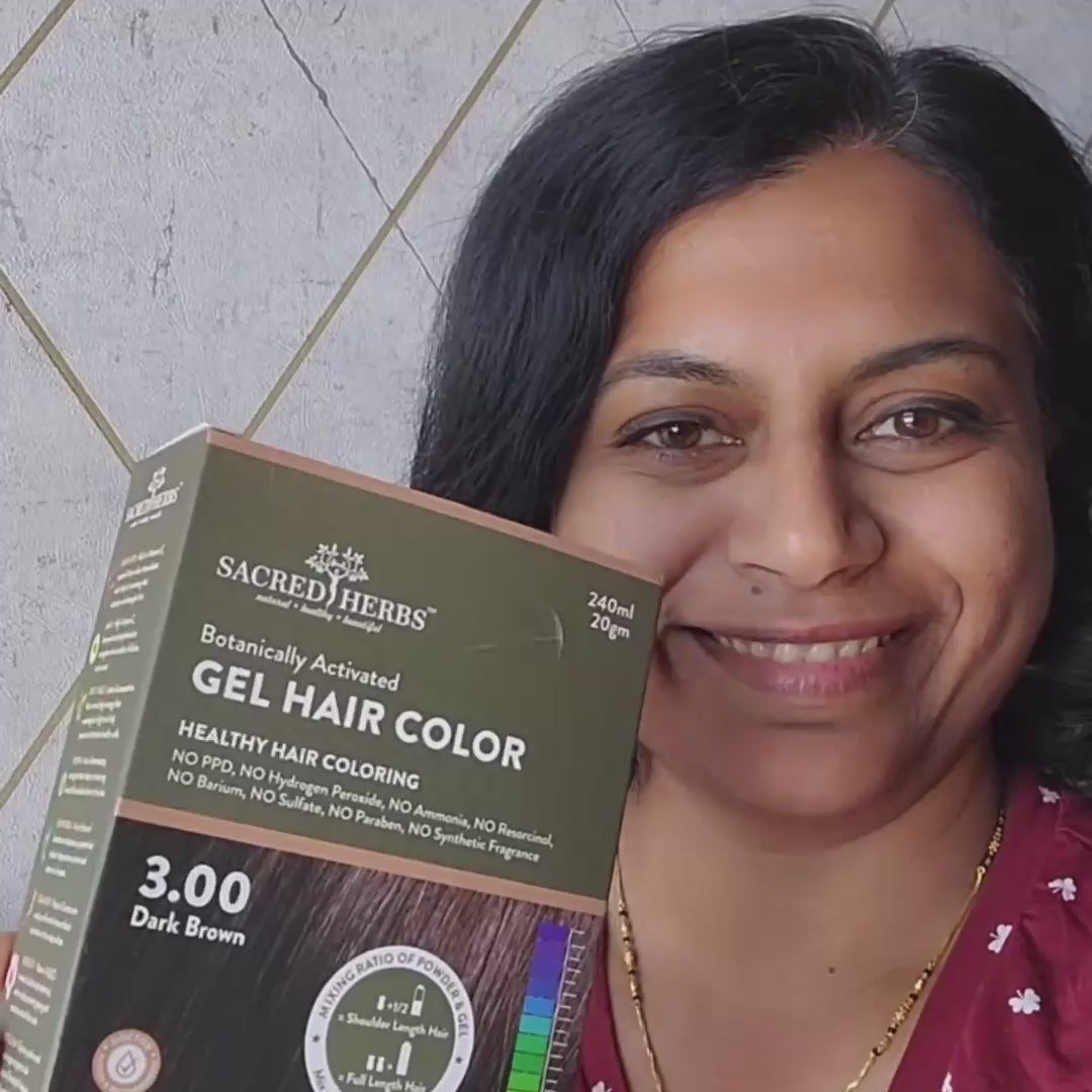 Sacred Herbs® Damage Free pH Neutral Gel Colour(Premium Pack)-Light Brown 5.00