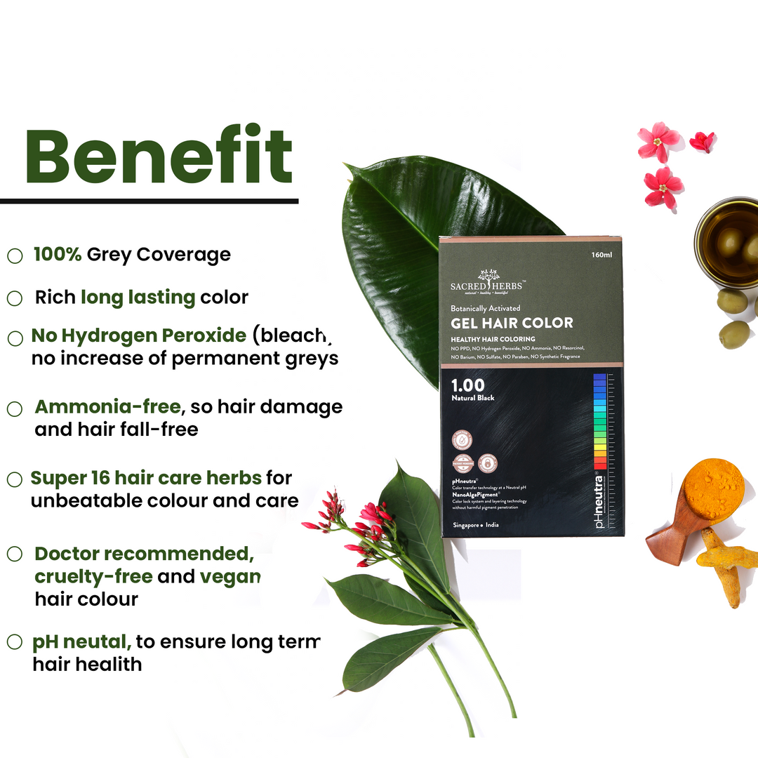 Sacred Herbs Damage Free pH Neutral Gel Colour - Available in 5 Shades (Value Pack)