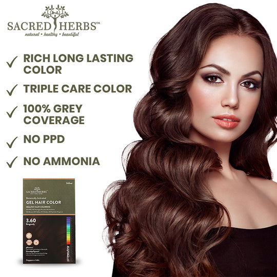 Sacred Herbs® Damage Free pH Neutral Gel Colour-Burgundy 3.60 (common)