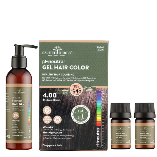 Sacred Herbs® Damage Free pH Neutral Gel Colour-Medium Brown 4.00